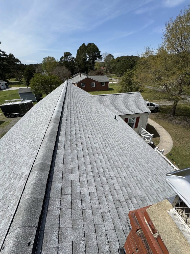 New architectural shingled roof